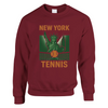 Casual sweater featuring a graphic print of 'New York Tennis' text
