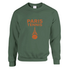 Crewneck sweater featuring a graphic of tennis in Paris