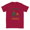 T-shirt featuring a graphic of tennis players in Melbourne