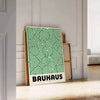 Αφίσα Bauhaus με γεωμετρικό σχέδιο σε πράσινο, λευκό και γκρι