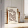 Matisse Blue Nude II in cut-out style featuring blue, orange, and green tones