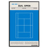 Illustration of a tennis court with players at the Australian Open Grand Slam