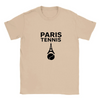 T-shirt featuring a graphic of a tennis player in Paris