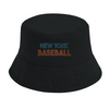 Embroidered baseball graphic featuring 'New York' on a cap