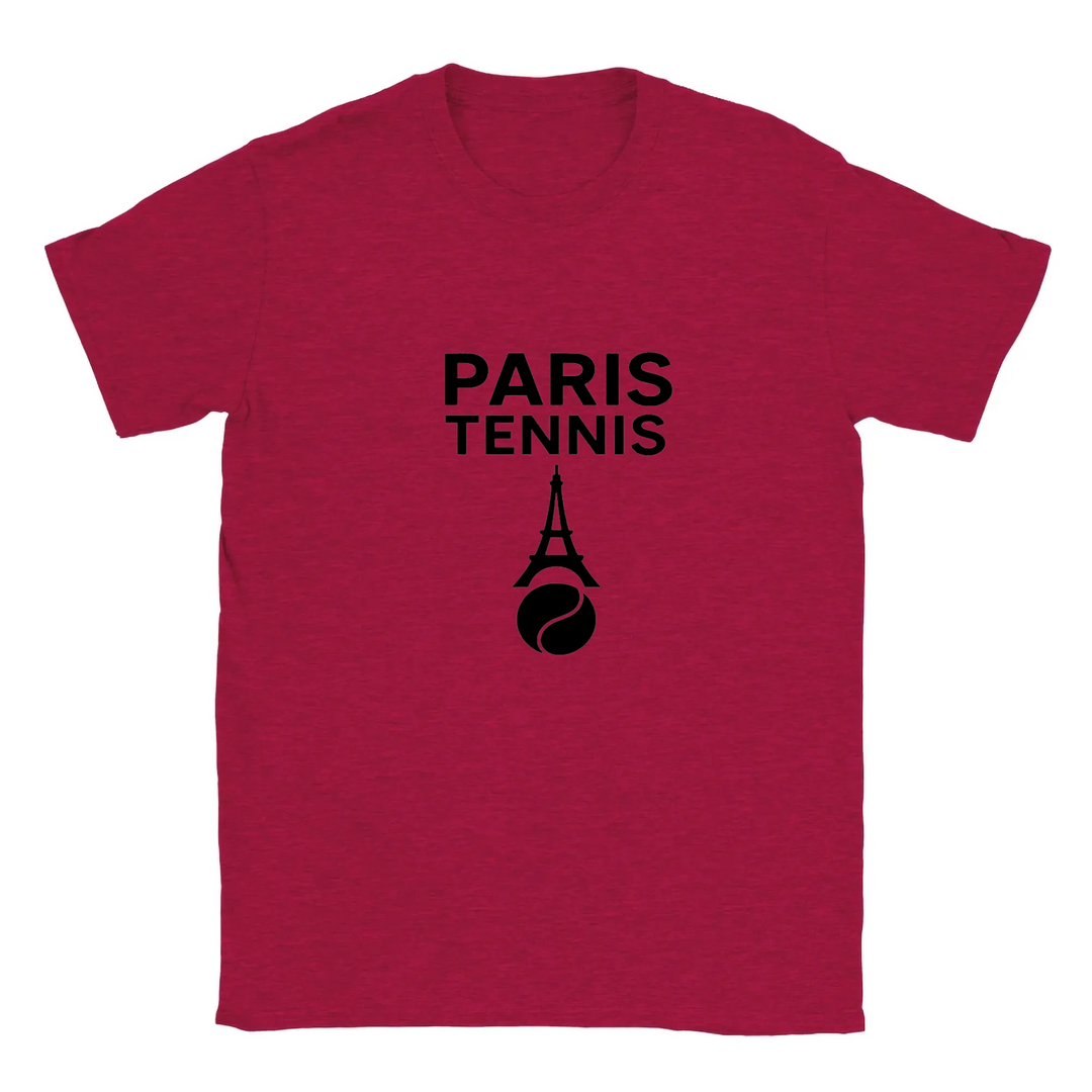 T-shirt featuring a graphic of a tennis player in Paris