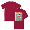 T-shirt featuring a graphic of a Pornstar Martini cocktail