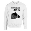 Sweater featuring a graphic print of tennis elements inspired by Monte Carlo