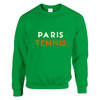 Sweater featuring a minimalist tennis motif and 'Paris Tennis' text