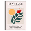 Matisse's paper cut-out artwork featuring abstract shapes in white and green