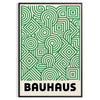 Αφίσα Bauhaus με γεωμετρικό σχέδιο σε πράσινο, λευκό και γκρι