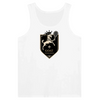 Unisex tank top featuring a graphic of a tennis player with the word 'GOAT'