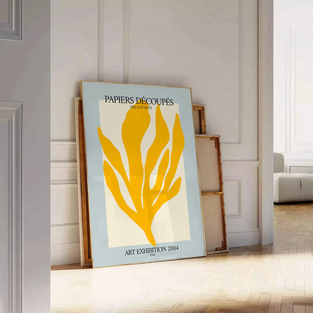 Matisse Papiers Découpés poster showing orange and green cut-paper composition