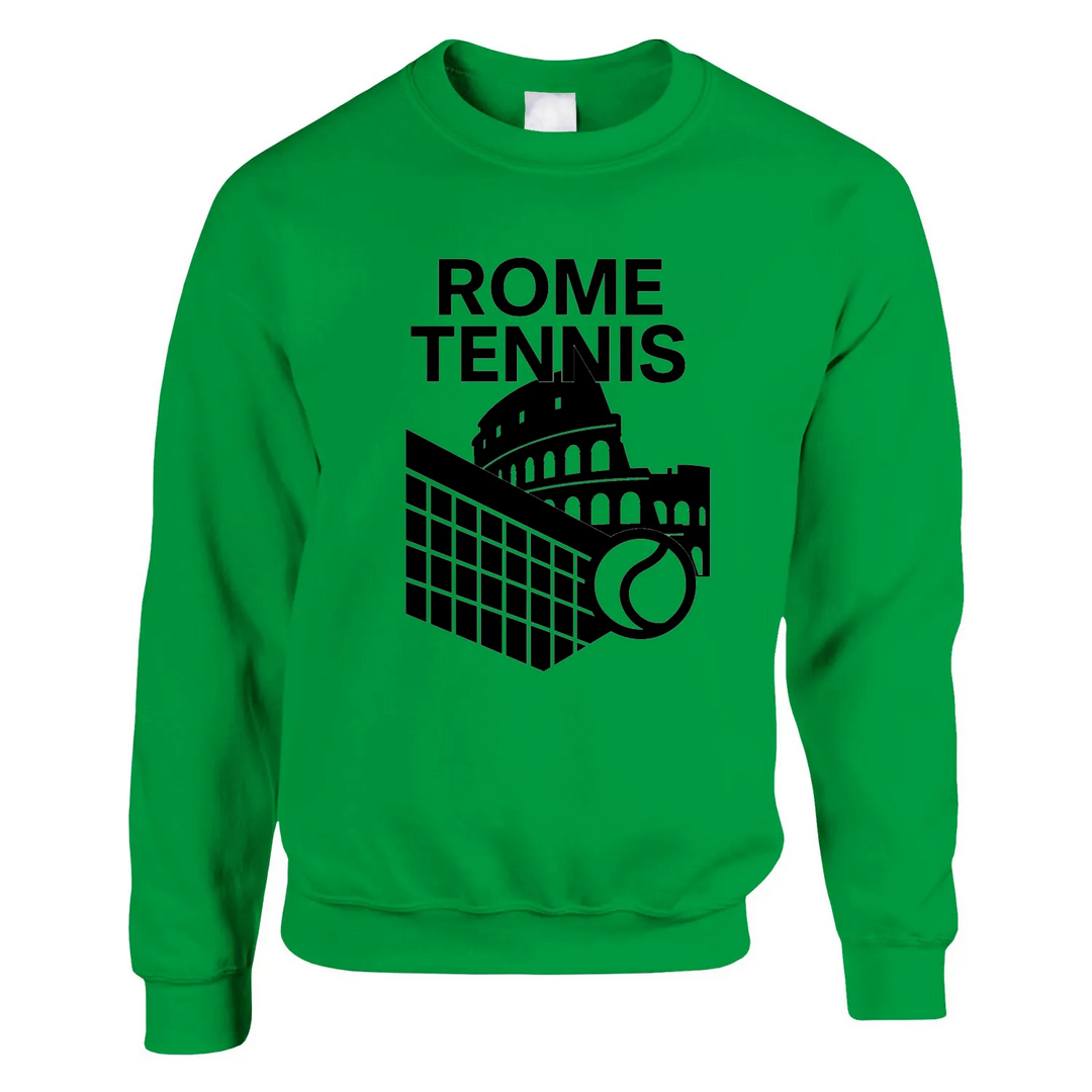 Sweater featuring a graphic of tennis players in Rome