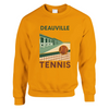 Crewneck sweater featuring Deauville Tennis logo and tennis-themed graphic