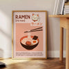 Illustration of a Maneki Neko holding ramen in a cozy kitchen setting