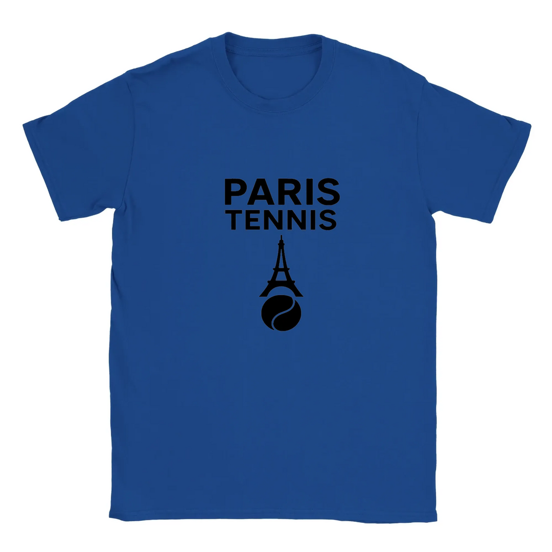 T-shirt featuring a graphic of a tennis player in Paris