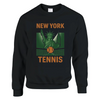 Casual sweater featuring a graphic print of 'New York Tennis' text