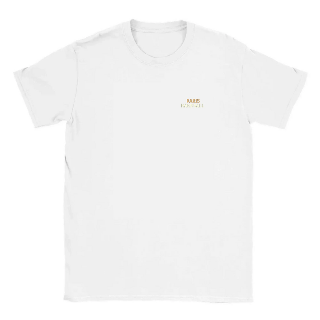 T-shirt featuring an embroidered design of Paris Handball 1 logo