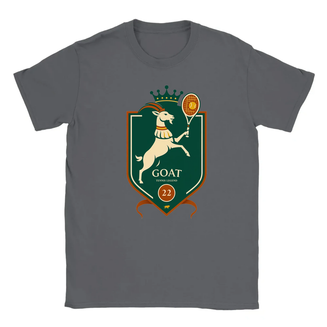 T-shirt featuring a graphic of Rafael Nadal playing tennis