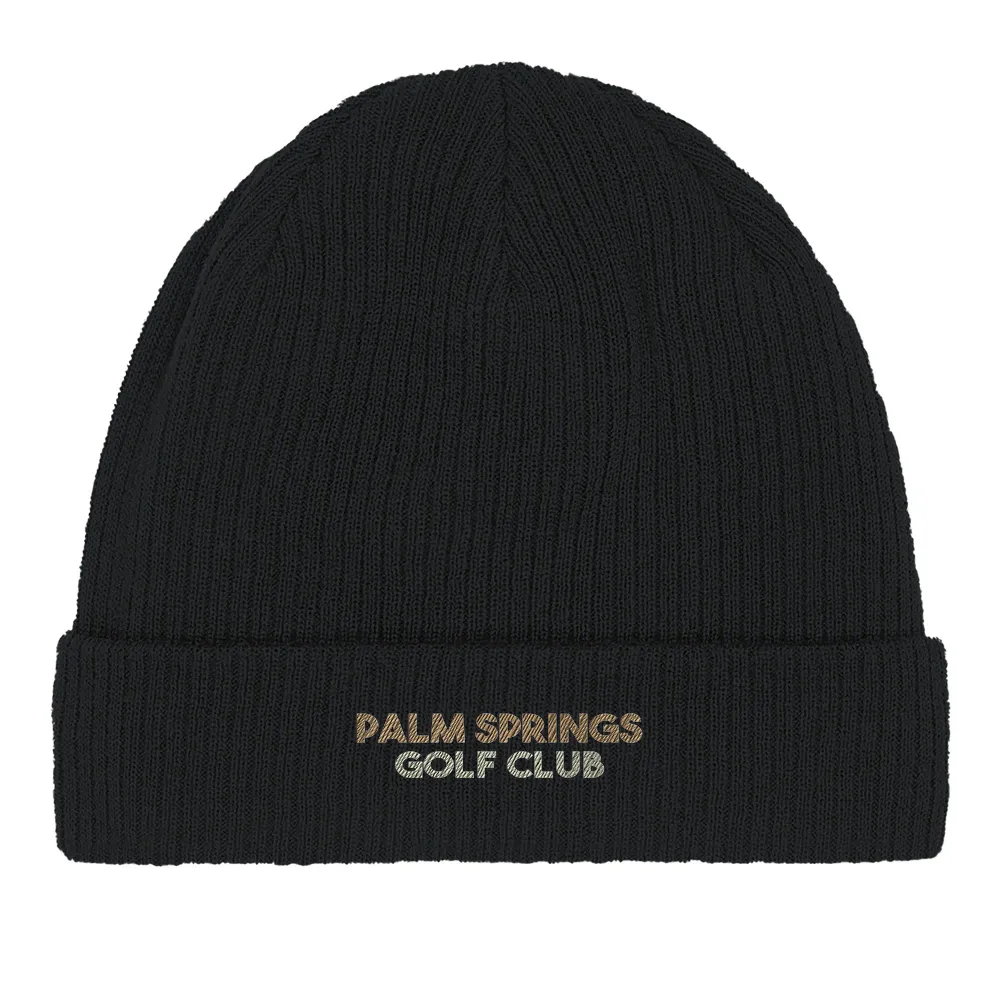 Embroidered beanie featuring the Palm Spring Golf Club logo
