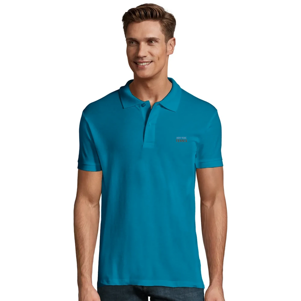 Classic polo featuring an embroidered New York Tennis design on the chest