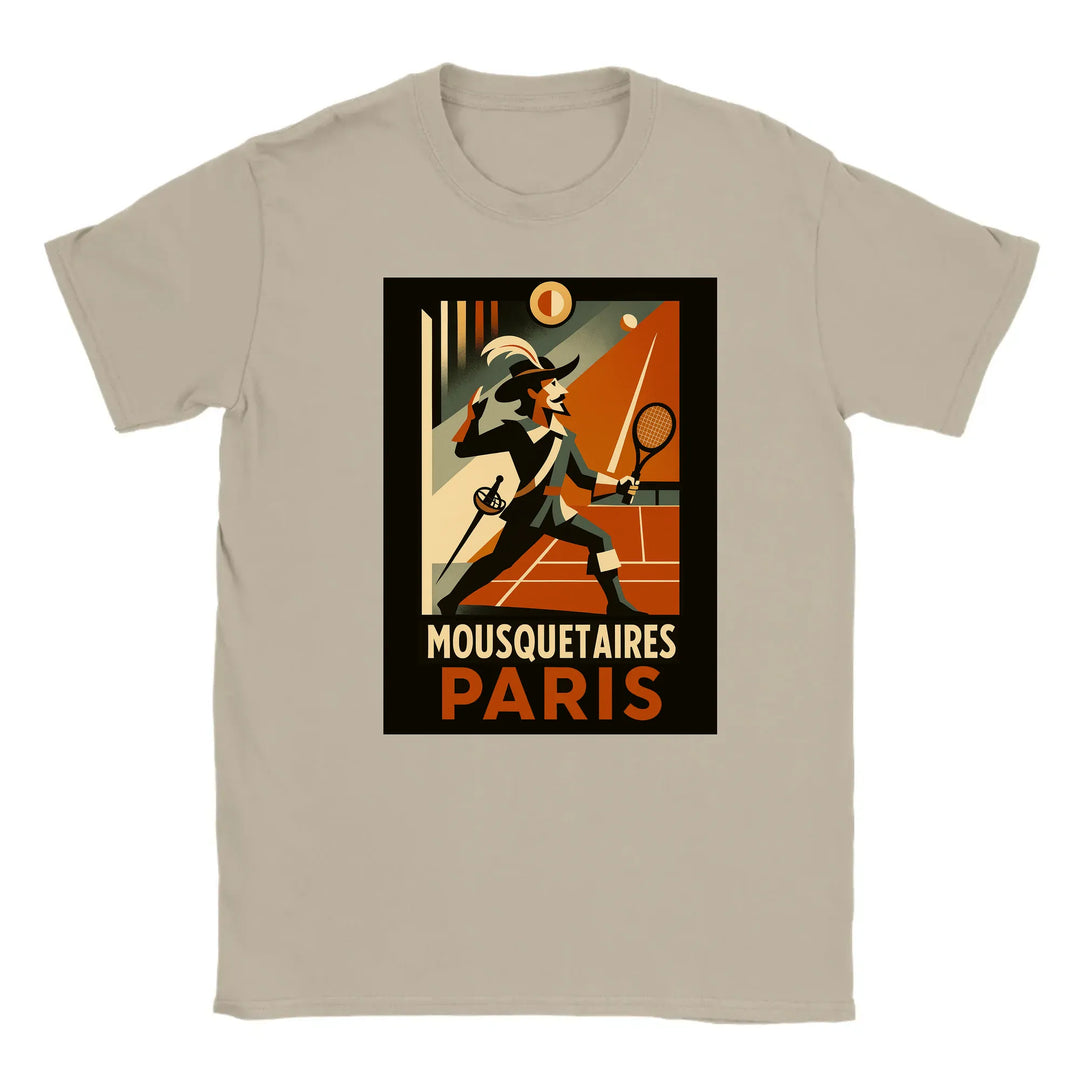 Koszulka z klasycznym logo vintage Mousquetaires Paris tenis
