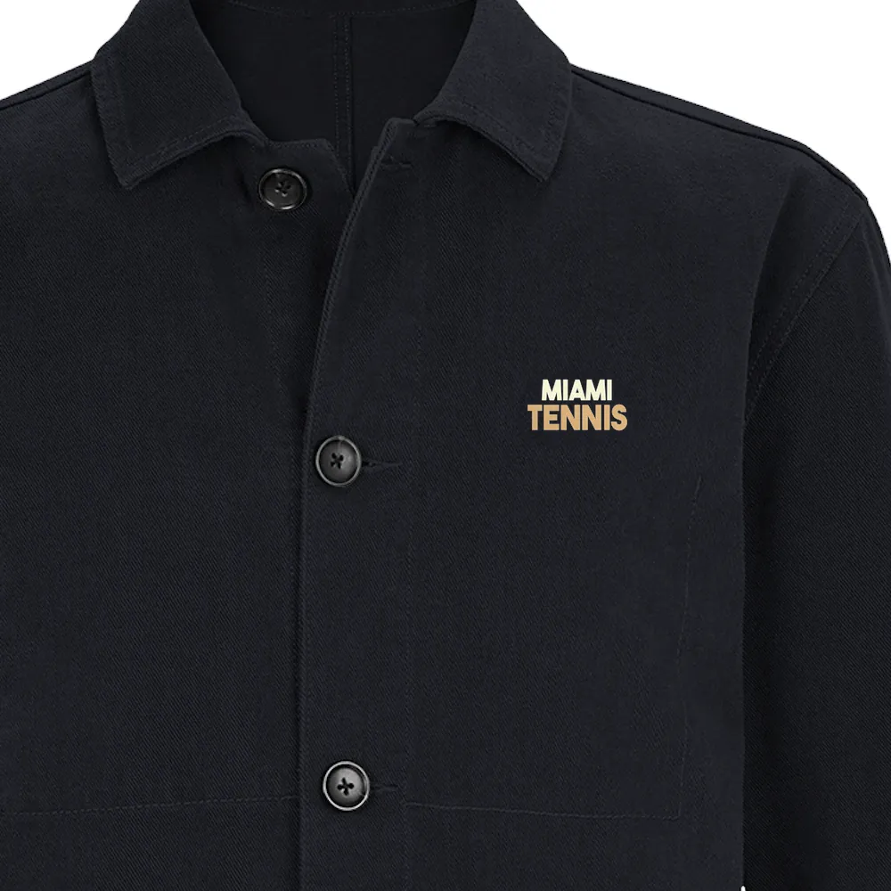 Μπουφάν με κέντημα και σχέδιο Miami Tennis 2 στο στήθος