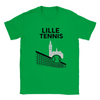 T-shirt featuring a graphic of a tennis player in action