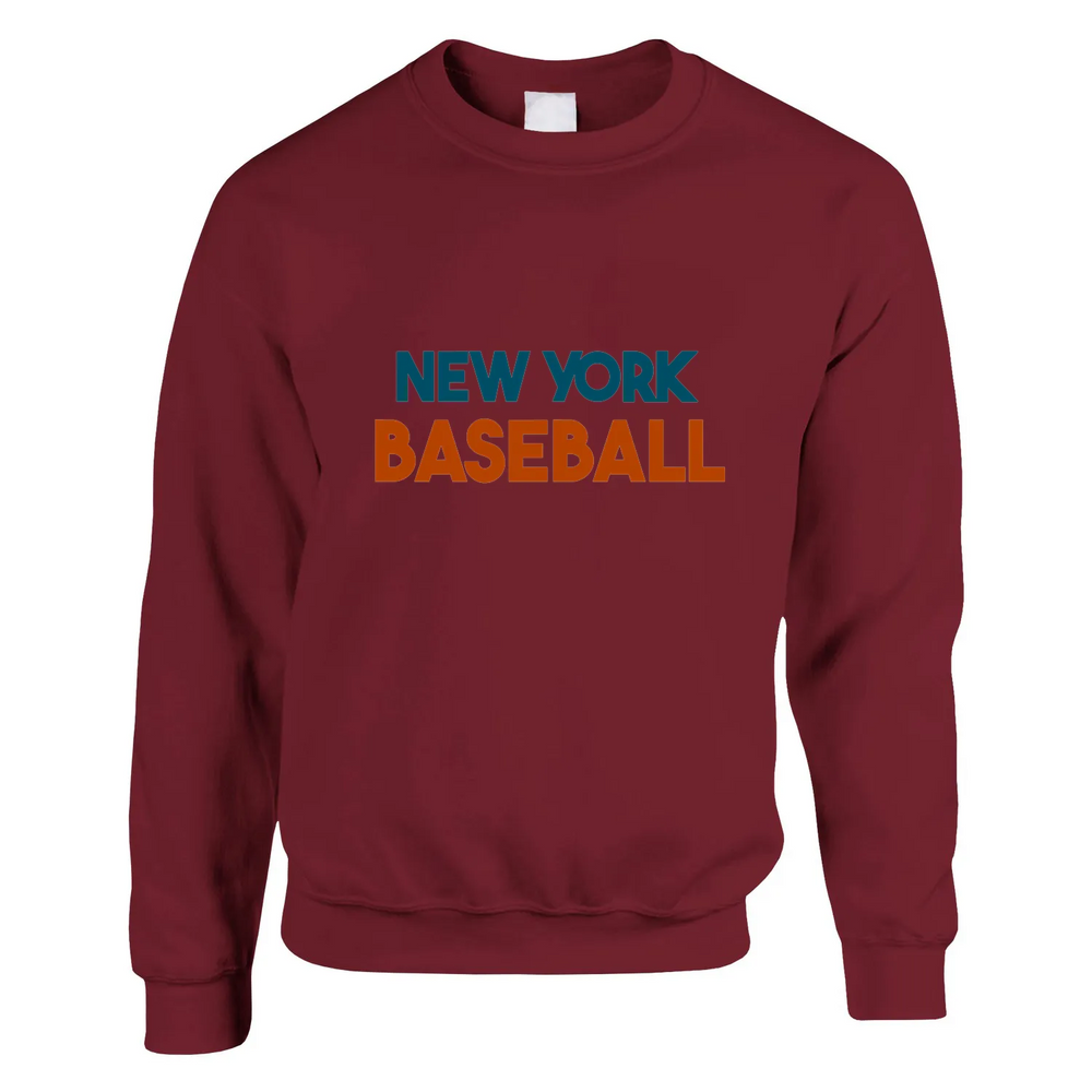 Unisex sweater featuring a minimalist New York baseball graphic