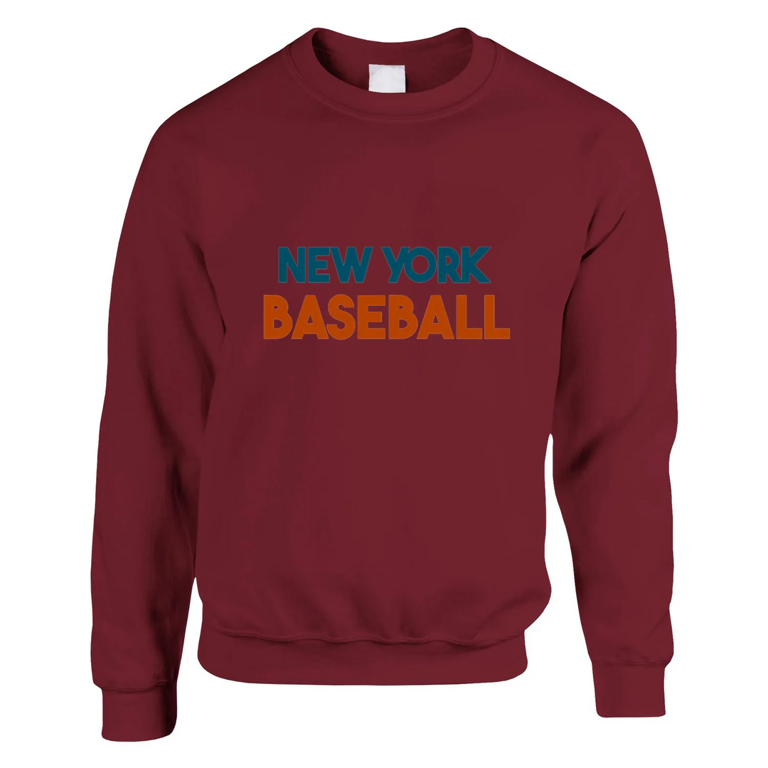 Unisex sweater featuring a minimalist New York baseball graphic