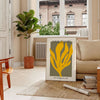 Poster showing Matisse white and orange cut-paper abstract composition