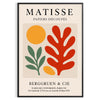 Poster showing Matisse Papiers Découpés green and orange cut-paper collage