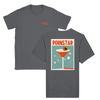 T-shirt featuring a graphic of a Pornstar Martini cocktail