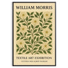 Intricate floral pattern in gray and orange by William Morris