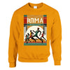 Unisex sweater with a graphic print of the Rome Marathon logo on the chest