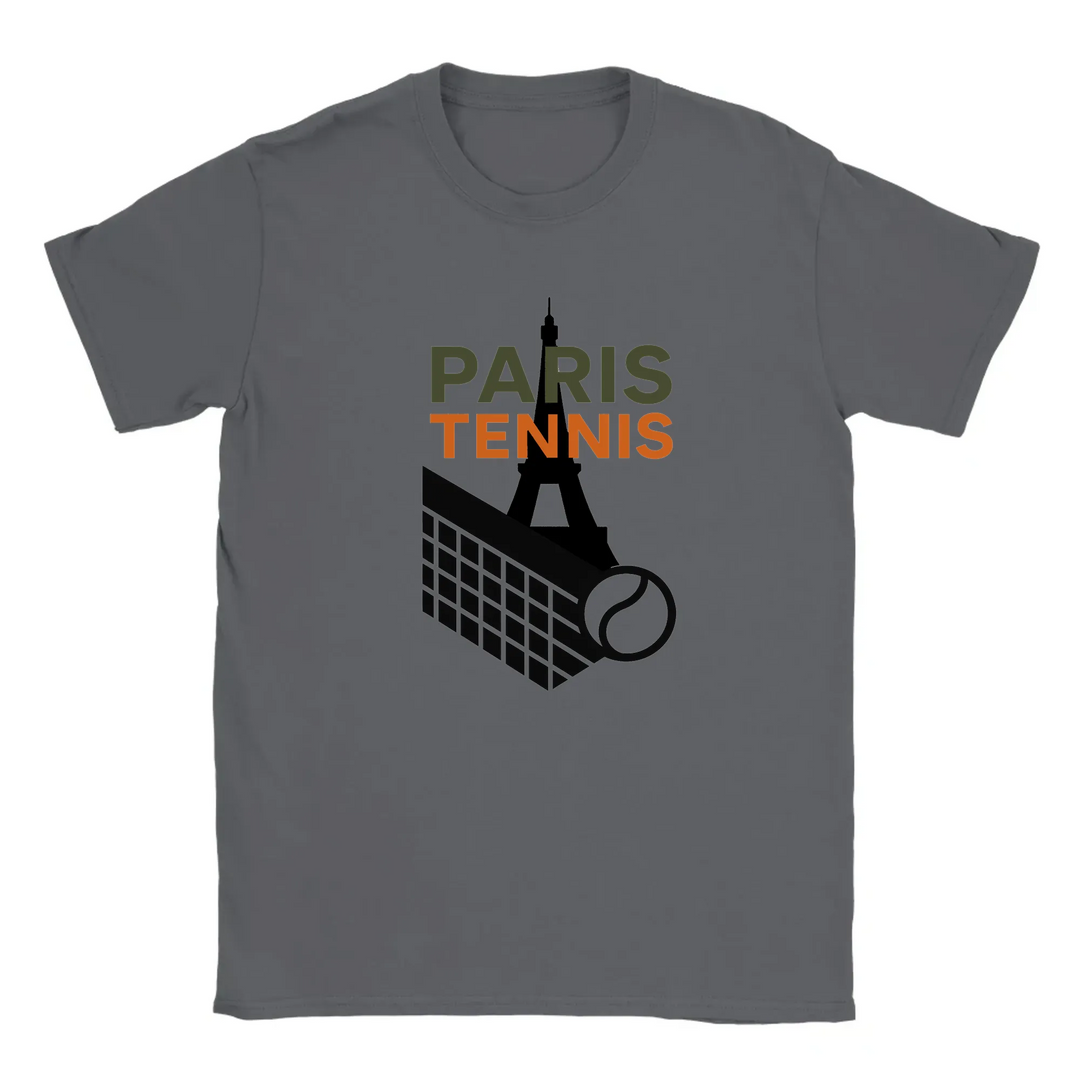 T-shirt featuring a graphic of a tennis player in Paris