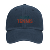 Embroidered cap featuring a vintage Miami tennis design