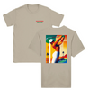 T-shirt featuring a graphic of a golf scene in Palm Springs