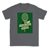 T-shirt featuring a graphic of a tennis racket and Wimbledon logo