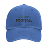 Embroidered cap featuring a vintage New York football logo