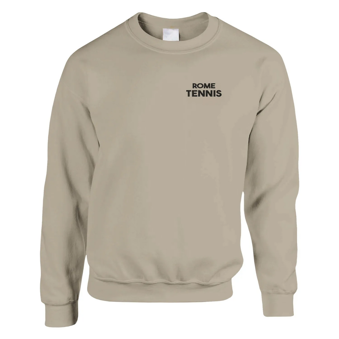 Unisex sweater featuring an embroidered Rome Tennis logo in a classic design