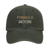 Cap featuring an embroidered Formula 1 Moon design in a vintage style