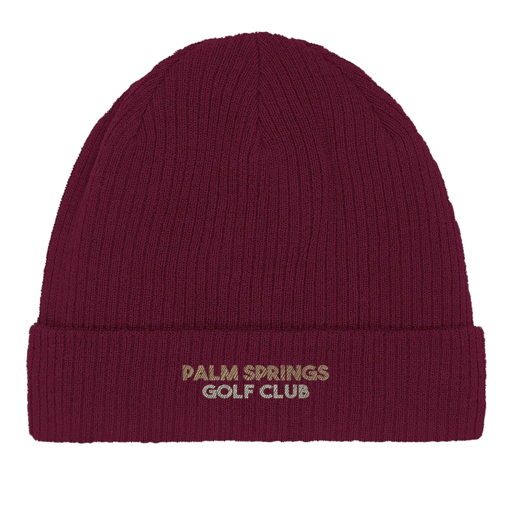 Embroidered beanie featuring the Palm Spring Golf Club logo