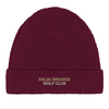 Embroidered beanie featuring the Palm Spring Golf Club logo