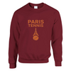 Crewneck sweater featuring a graphic of tennis in Paris