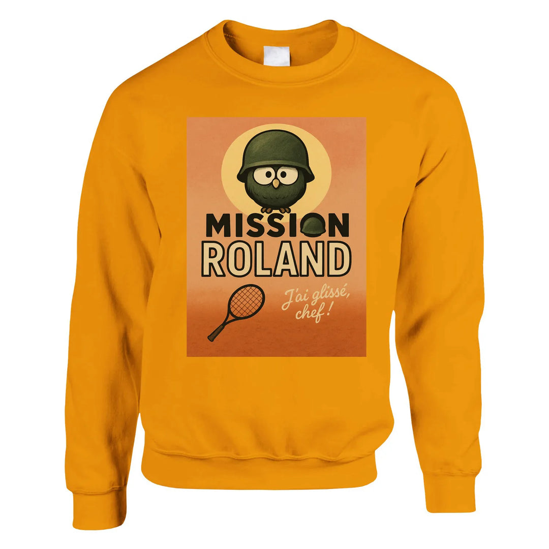 Unisex crewneck-tröja med Mission Roland Tennis-logotyp i en sportig design