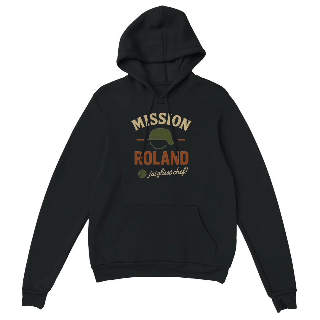 Hoodie featuring the Mission Roland Tennis logo on the chest