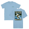 T-shirt featuring a graphic of a tennis player in action against a New York skyline