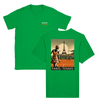 T-shirt featuring a graphic print of tennis elements and the Eiffel Tower