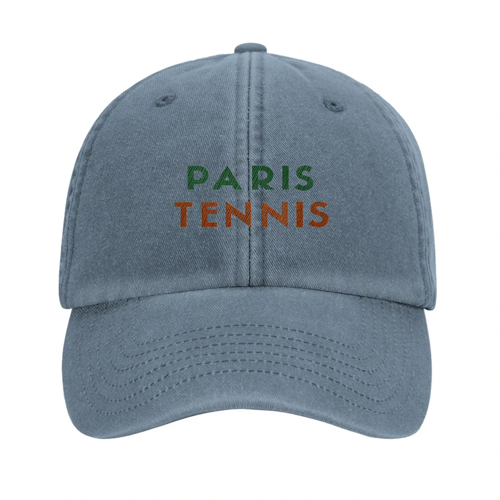 Cap featuring a vintage Paris Tennis embroidered logo design